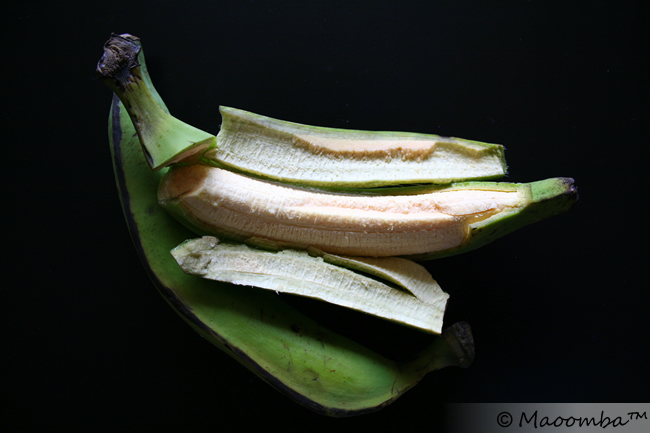 1. Raw green plantains