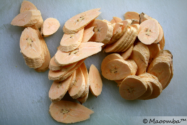 2. Sliced plantains
