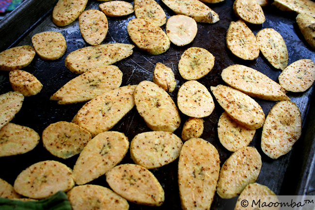 4. Plantains ready to be roasted