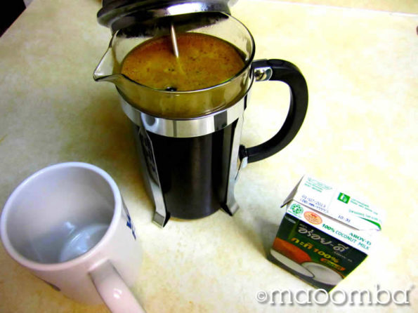 coffee and coconut milk