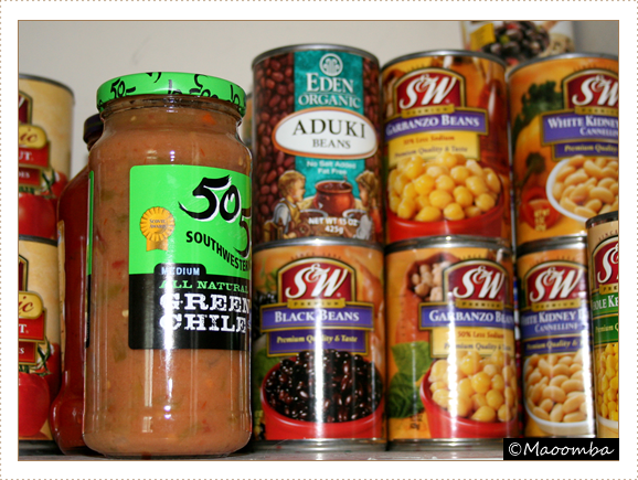 cans in the cupboard