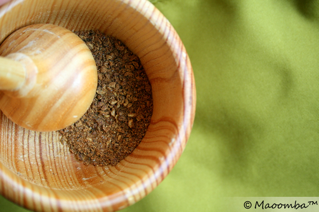 Grind spices together to create your rub.