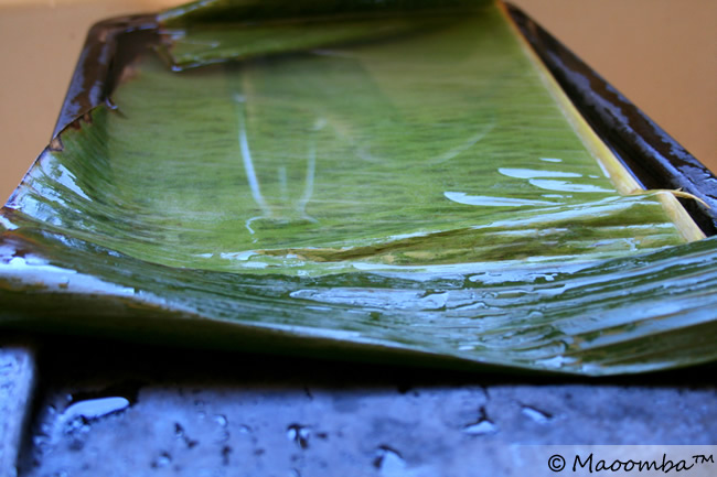 Wash your banana leaves