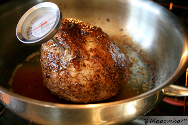 H - Roast pork, baste occasionally