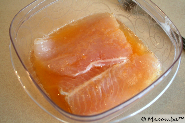 Marinate fish in orange juice