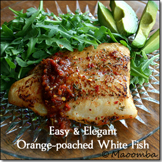 Orange poached white fish recipe