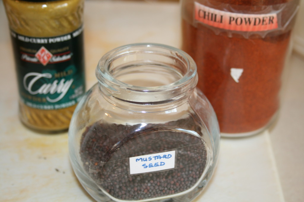 Roasted, curried cauliflower soup spices