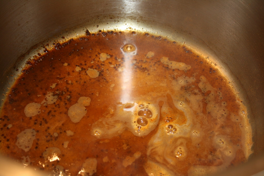 Roasted, curried cauliflower soup broth