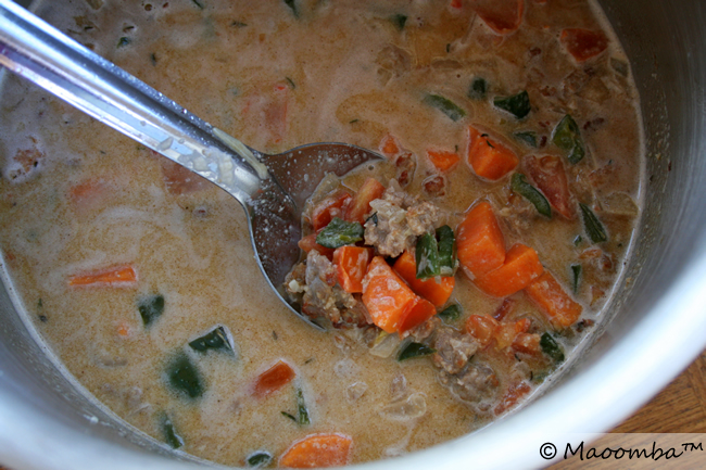 chiles en nogada soup -combine all ingredients