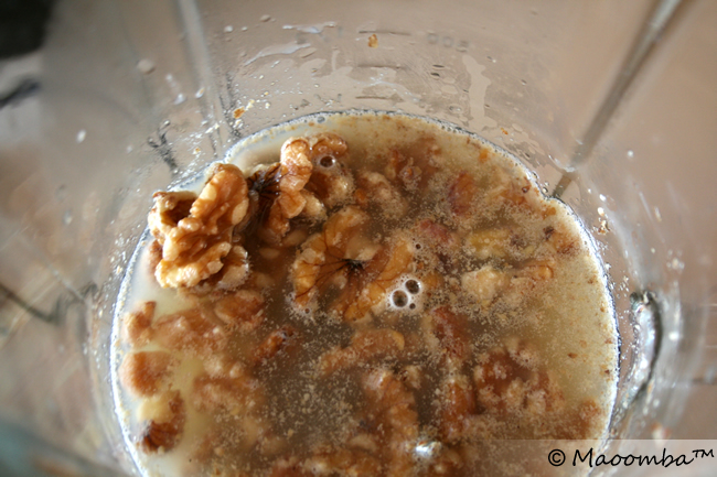chiles en nogada soup - walnuts