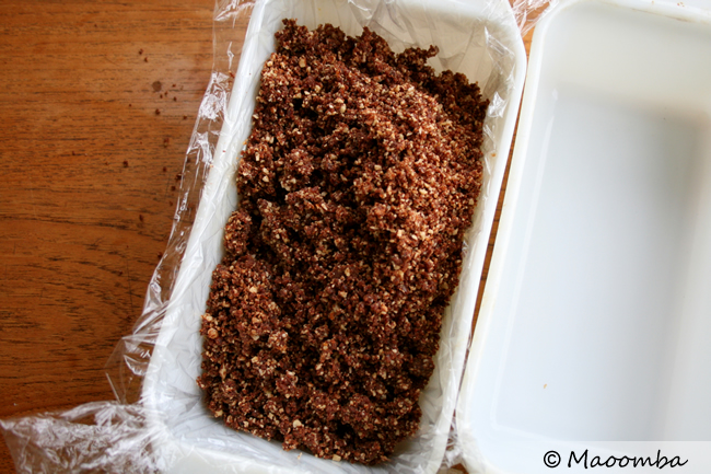 line bread pan and pour in mixture