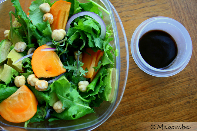 persimmon hazelnut salad