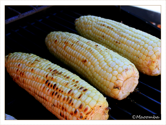 roast the corn on the grill