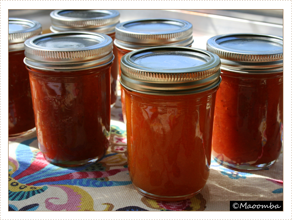 Apricot and rhubarb jams