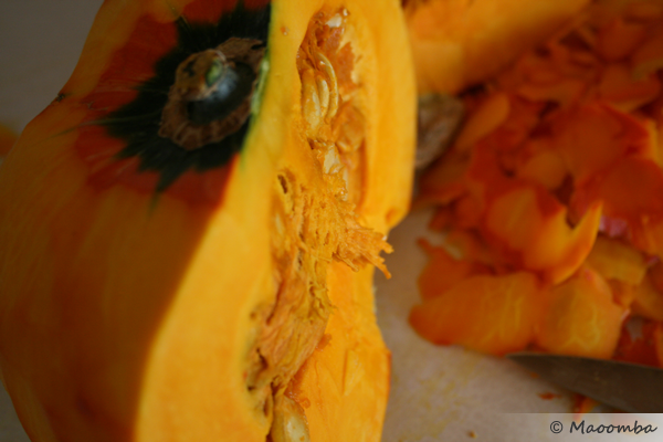 Slice your pumpkin in half