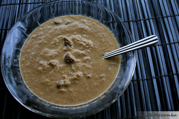 Roasted Garlic Mushroom Soup