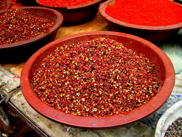 Dunhuang markets Sichuan peppers