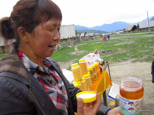 Tuvan Village Honey Vendor