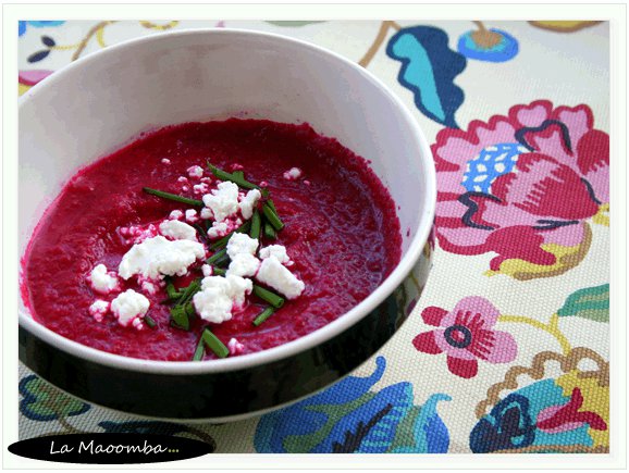 beet apple walnut soup